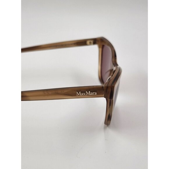 MAX MARA MM0011 47E Beige Brown Cat Eye Plastic Sunglasses Frame 58-16-140 LOGO5 main image 8